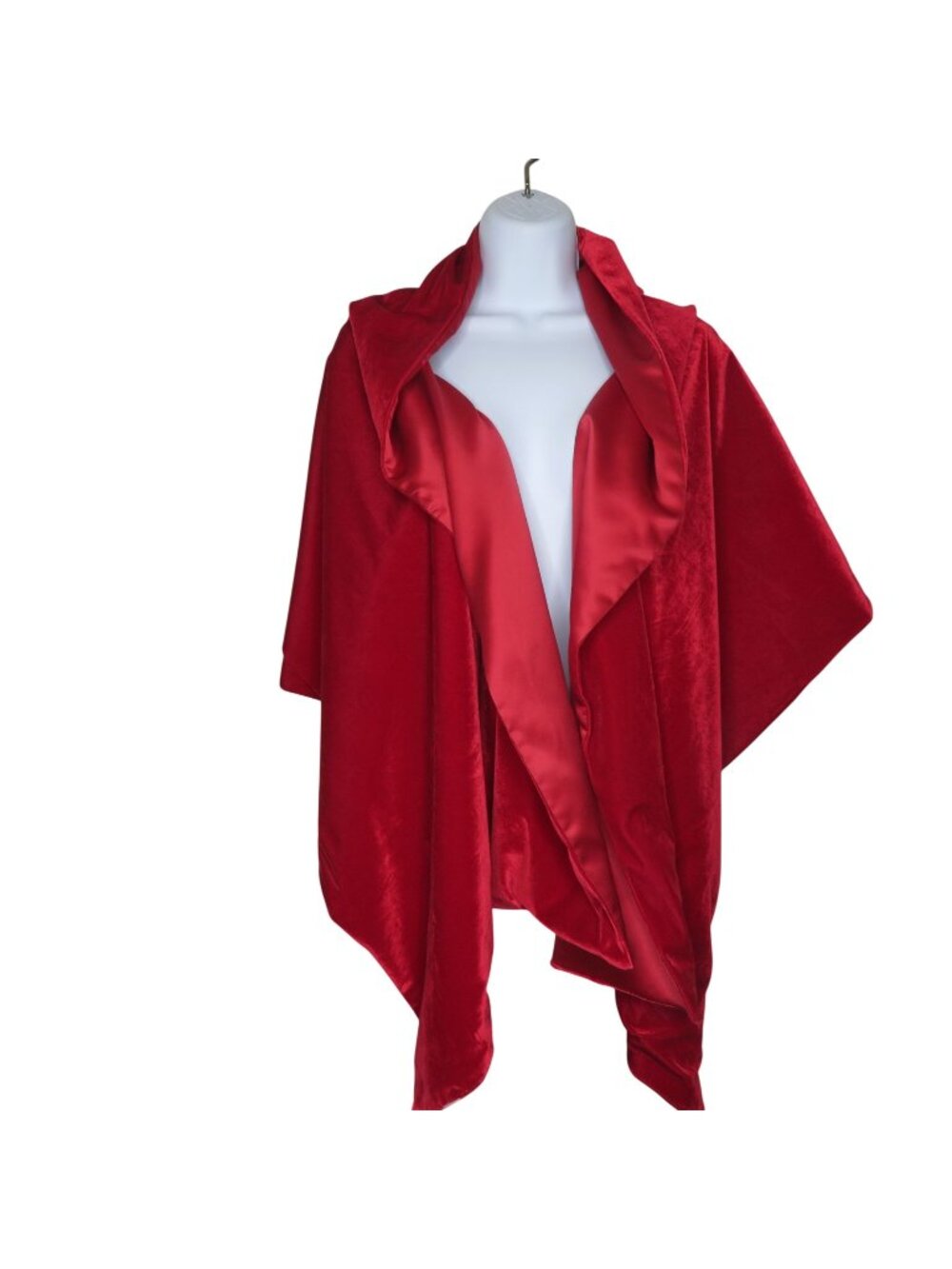 Womens Red Velvet Wrap Satin Lining 21"x70" Elegant Holidays Special Occasions